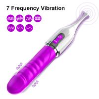 CA - Şarjlı Yeni Nesil Ultra Güçlü Titreşimli Klitoris Uyarıcı Çift Taraflı Kullanılabilir G-Spot 2 in 1 Yapay Penis Vibratör