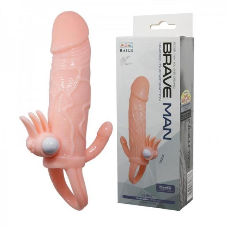 Baile Brave Man Titreşimli Penis Kılıfı Anal Vajinal Klitoral Uyarıcılı Vibratör