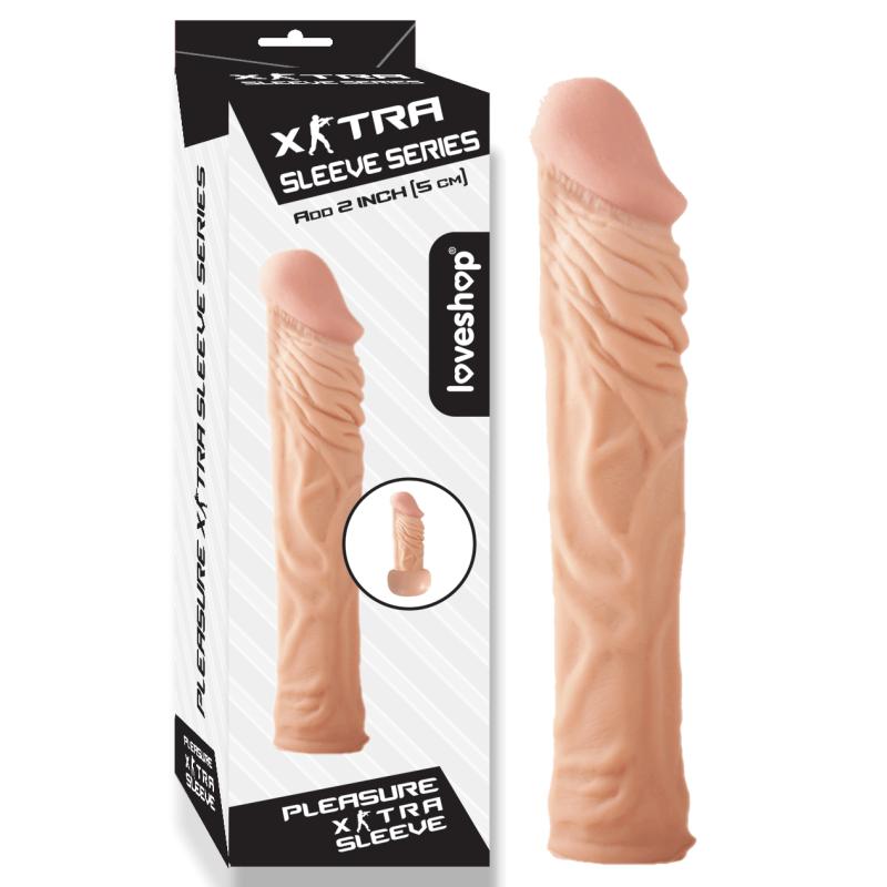 Extra Sleeve Realistik Uzatmalı Penis Kılıfı